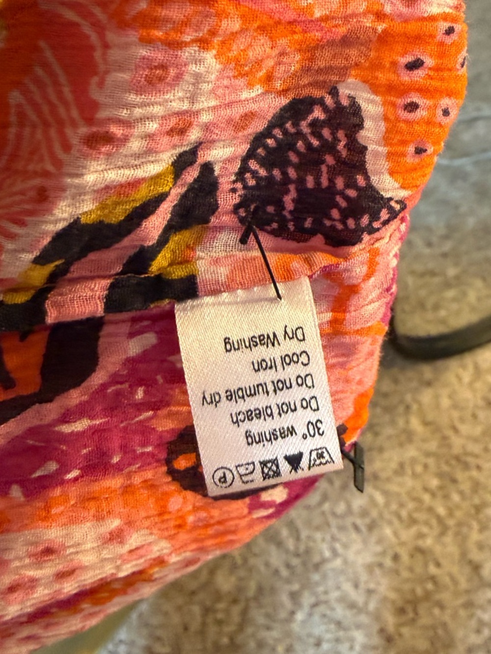 Banjanan Pink & Orange Floral Smocked Dress - M - Picture 16 of 16